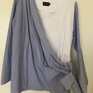 wrap top in US 16 from designer Laide Fash